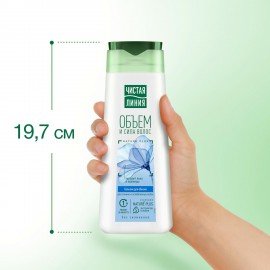 Бальзам-ополаскиватель для волос 230 мл, ЧИСТАЯ ЛИНИЯ "Экстракт льна и пшеницы", объем