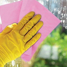 Салфетка протирочная 3D-СУПЕРВПИТЫВАЮЩАЯ PVA замша 43x32 см в тубе розовая LAIMA HOME, 609973