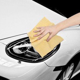 Салфетка синтетическая PVA замша 64x43 см в тубе, желтая, для авто, дома и офиса, ГРАНДМАСТЕР, 609974