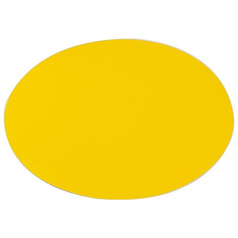 Знак безопасности "Желтый круг на двери", КОМПЛЕКТ 5 шт., диаметр - 150 мм, пленка самоклеящаяся, И 16, И16