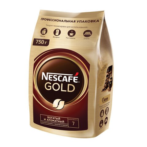 Кофе молотый в растворимом NESCAFE "Gold" 750 г, сублимированный, 12348310