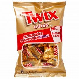Батончики мини TWIX "Minis" печенье с карамелью в молочном шоколаде, 184 г, 2263