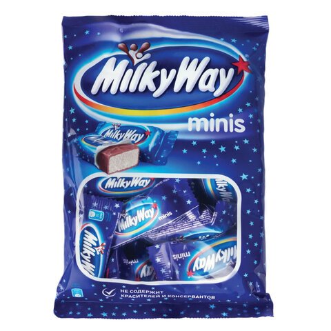 Батончики мини MILKY WAY "Minis" суфле в молочном шоколаде, 176 г, 2262