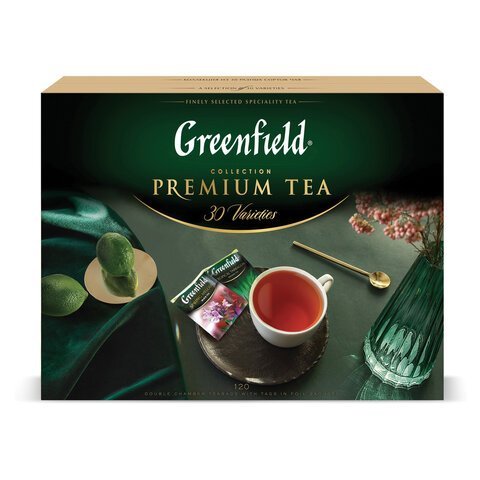 Чай GREENFIELD "Premium tea Collection" ассорти 30 вкусов, НАБОР 120 пакетиков, 1074-08