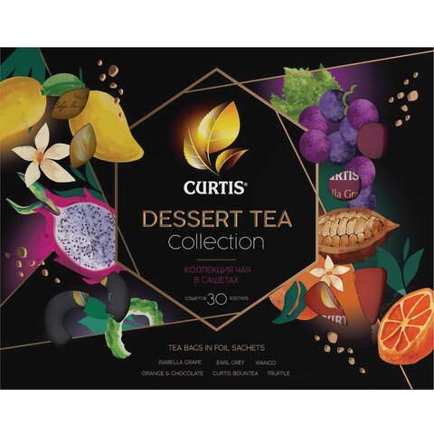 Чай CURTIS "Dessert Tea Collection" ассорти 6 вкусов, НАБОР 30 пакетиков, 100933