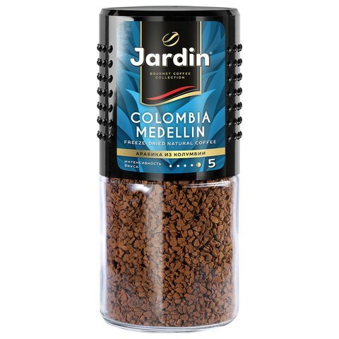 Кофе растворимый JARDIN "Colombia Medellin" 95 г, стеклянная банка, сублимированный, 0627-14