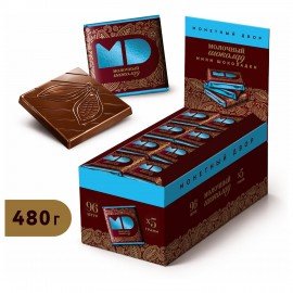 Шоколад порционный МОНЕТНЫЙ ДВОР, молочный шоколад 42%, 96 плиток по 5 г, в шоубоксах, 508