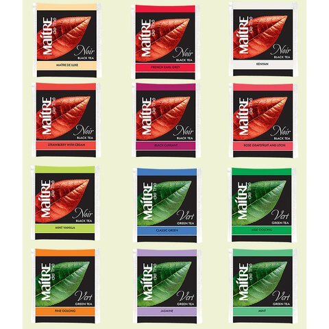 Чай MAITRE "Exclusive Collection" ассорти 12 вкусов, НАБОР 60 пакетиков, бак301