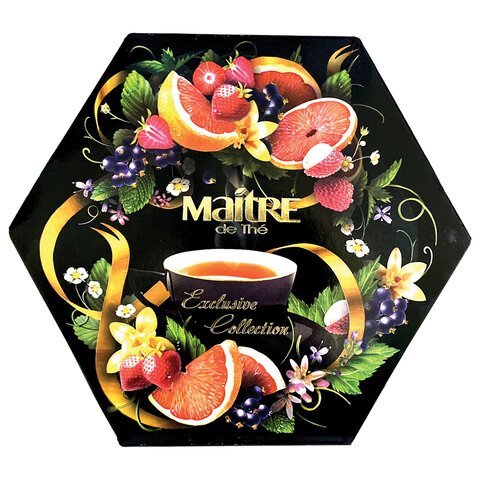 Чай MAITRE "Exclusive Collection" ассорти 12 вкусов, НАБОР 60 пакетиков, бак301