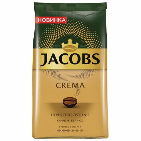 Кофе в зернах JACOBS "Crema" 1 кг, 8051592