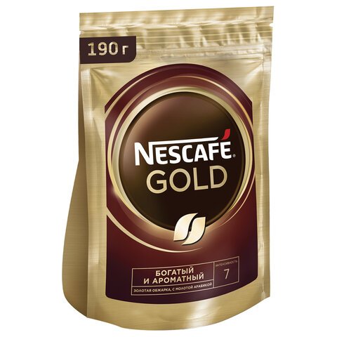Кофе молотый в растворимом NESCAFE "Gold" 190 г, сублимированный, 12403031