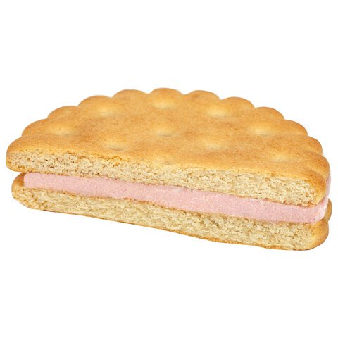 Печенье-сэндвич затяжное ЯШКИНО с начинкой из клубничного крема, гофрокороб 3,4 кг, МП421
