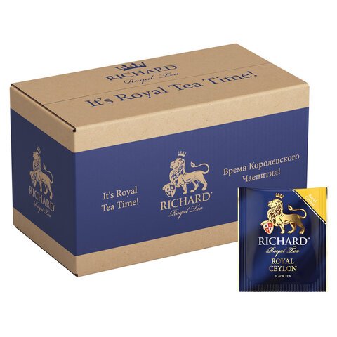 Чай RICHARD "Royal Ceylon" черный цейлонский, 200 пакетиков в конвертах по 2 г, 100182