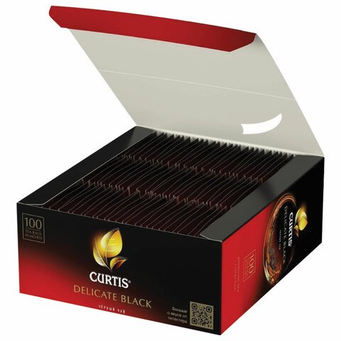 Чай CURTIS "Delicate Black" черный, 100 пакетиков в конвертах по 1,7 г, 101014