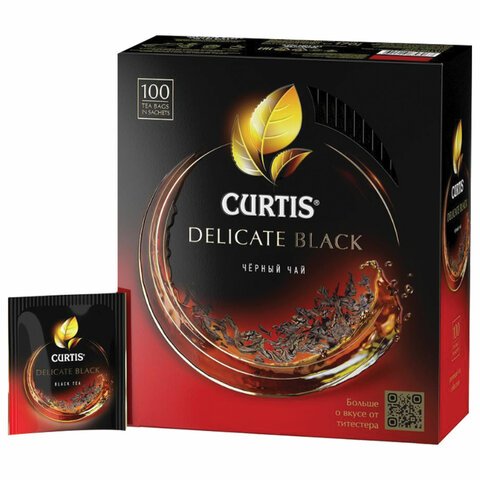 Чай CURTIS "Delicate Black" черный, 100 пакетиков в конвертах по 1,7 г, 101014