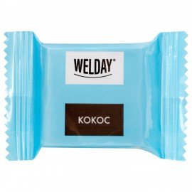 Шоколад порционный WELDAY (ВЭЛДЭЙ) Ассорти 6 вкусов, 810 г (54 плитки по 15 г), пакет, 622409
