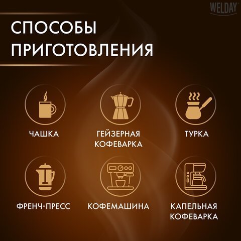 Кофе в зернах WELDAY «Mokka», 1 кг, БРАЗИЛИЯ, 622411