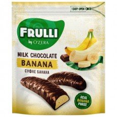 Конфеты O'ZERA "Frulli" суфле банана в шоколаде, 125 г, КРН219