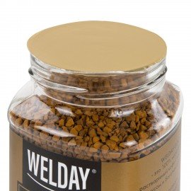 Кофе растворимый WELDAY (ВЭЛДЭЙ) "GOLD" 190 г, стеклянная банка, сублимированный, 622674