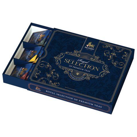Чай RICHARD "Royal Selection Of Premium Teas" ассорти 9 вкусов, НАБОР 72 пакетика, 101540