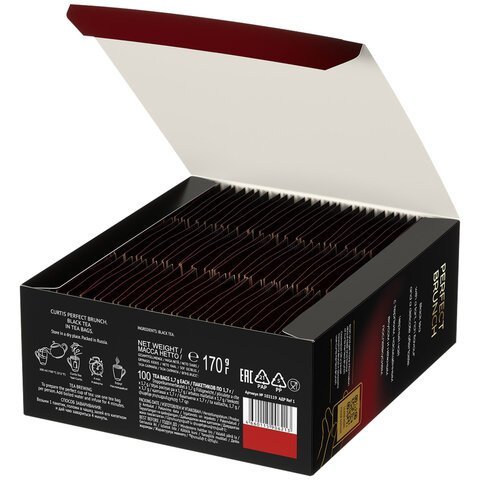 Чай CURTIS "Perfect Brunch" черный, 100 пакетиков в конвертах по 1,7 г, 102119