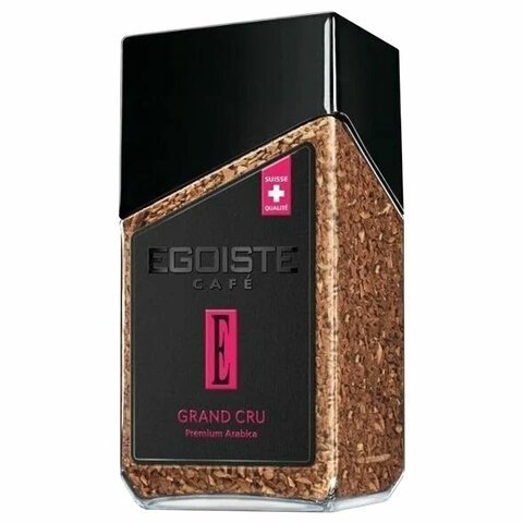 Кофе растворимый EGOISTE "Grand Cru" 95 г, стеклянная банка, сублимированный, ШВЕЙЦАРИЯ, EG10006006