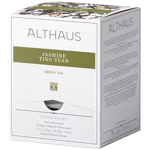 Чай ALTHAUS "Jasmine Ting Yuan" зеленый, 15 пирамидок по 2,75 г, ГЕРМАНИЯ, TALTHL-P00007