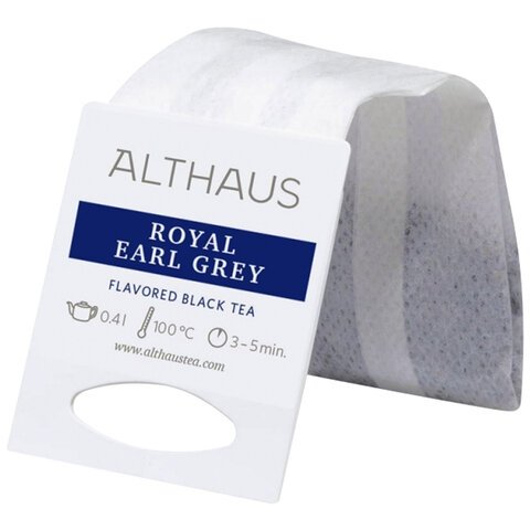 Чай ALTHAUS "Royal Earl Grey" черный, 15 пирамидок по 4 г для чайника, ГЕРМАНИЯ, TALTHB-GP0056