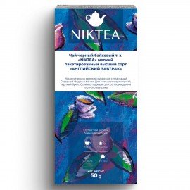 Чай NIKTEA "English Breakfast" черный, 25 пакетиков в конвертах по 2 г, TALTHA-DP0082
