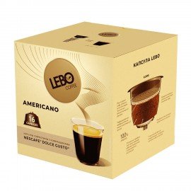 Кофе в капсулах LEBO "Americano" для кофемашин Dolce Gusto, 16 порций