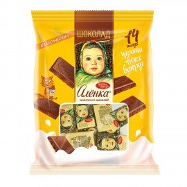 Шоколад порционный "Аленка" молочный, 210 г (14 плиток по 15 г), КО09030