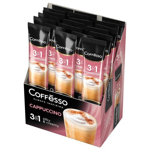 Кофе растворимый порционный COFFESSO "3 в 1 Cappuccino", пакетик 15 г, 102148