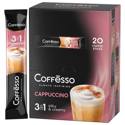 Кофе растворимый порционный COFFESSO "3 в 1 Cappuccino", пакетик 15 г, 102148