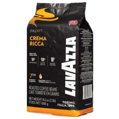 Кофе в зернах LAVAZZA "Crema Ricca Expert" 1 кг, ИТАЛИЯ, 3003