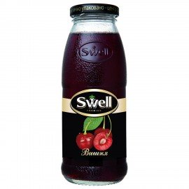 Нектар Вишневый SWELL осветленный в стеклянной бутылке 0,25 л, для детского питания, ш/к 02573, 4040207310