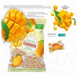 Мармелад жевательный "Дольки Манго" FLAVIMENTO, 500 г, в индивидуальной упаковке, УТ-00002390