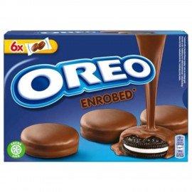 Печенье OREO покрытое глазурью с какао и начинкой с ванильным вкусом, 164 г, 9001736