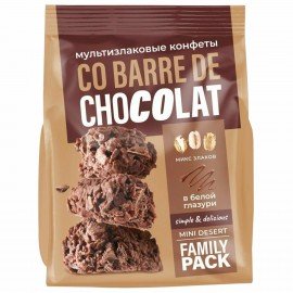 Конфеты мультизлаковые CO BARRE DE CHOCOLAT с темной глазурью, 135 г, УТ-00032333