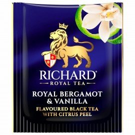 Чай RICHARD "Royal bergamot & vanilla" черный, 100 пакетиков в конвертах по 2 г, 102736