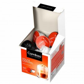 Кофе в капсулах COFFESSO "Dolce Caramel" для кофемашин Dolce Gusto, 16 порций, 102155