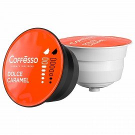 Кофе в капсулах COFFESSO "Dolce Caramel" для кофемашин Dolce Gusto, 16 порций, 102155