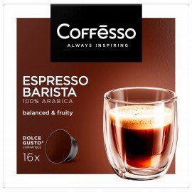 Кофе в капсулах COFFESSO "Espresso Barista" для кофемашин Dolce Gusto, 16 порций, 102154