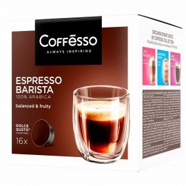 Кофе в капсулах COFFESSO "Espresso Barista" для кофемашин Dolce Gusto, 16 порций, 102154