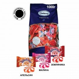 Карамель леденцовая АККОНД "Рози Блюз" со вкусом малины, земляники, апельсина, 1000 г