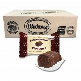Конфеты неглазированные АККОНД "Аккондовская картошка" с кремовой начинкой какао, 2 кг