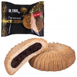 Печенье песочное "Солнышко" с начинкой из финика и изюма, БЕЗ САХАРА, 700 г