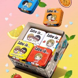 Драже освежающие в форме сердца LOVE IS вкус клубника, 20 г, 709241