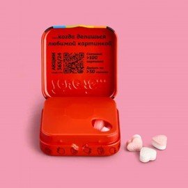 Драже освежающие в форме сердца LOVE IS вкус клубника, 20 г, 709241