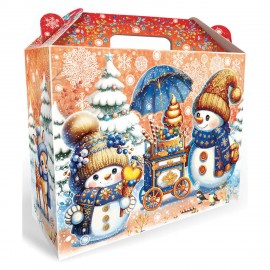 Подарок новогодний "ЧЕМОДАНЧИК СЛАДКОЕЖКИ", НАБОР конфет 1500 г, картонная коробка, МОСУПАК