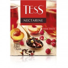 Чай TESS "Nectarine" черный с персиком и земляникой, 100 пакетиков в конвертах по 1,8 г, ш/к 19883, 1988-09